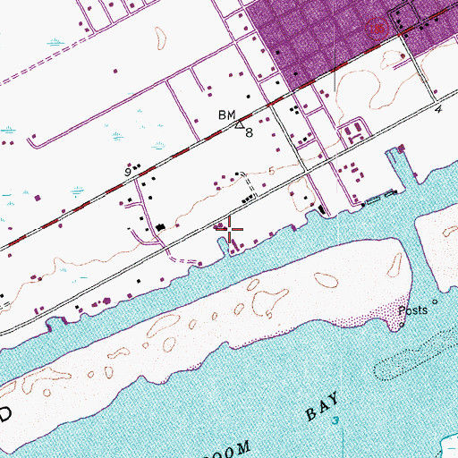 Topographic Map of Alligator Head Boat Sheds Marina, TX