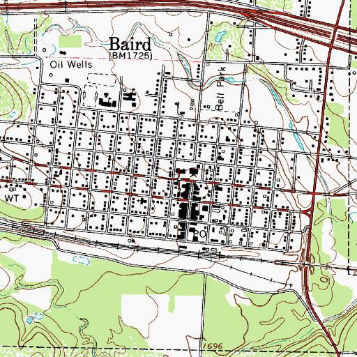 Topographic Map of Callahan County Courthouse, TX