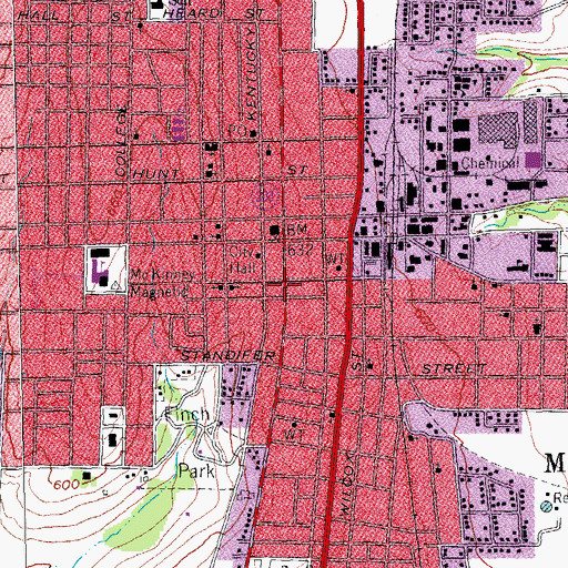 Topographic Map of Collin County Courthouse, TX