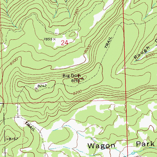 Topographic Map of Middle Mesa, CO