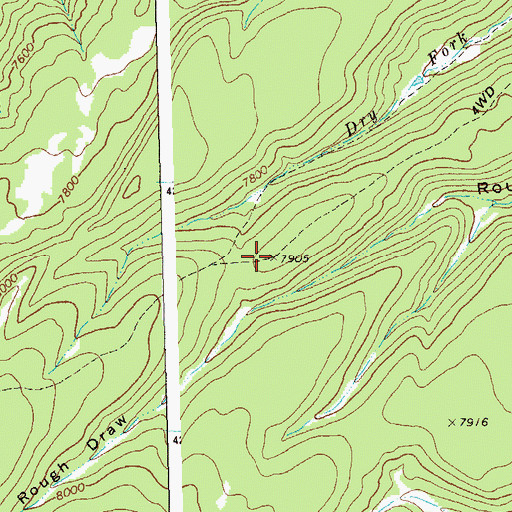 Topographic Map of Long Mesa, CO