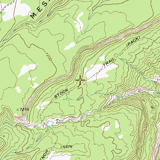Topographic Map of Bax X Bench Stock Trail, CO