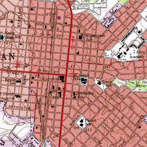 Topographic Map of Moore House, TX