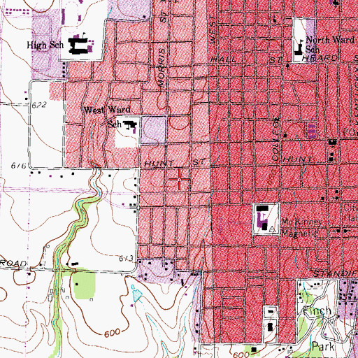 Topographic Map of Moran Hill House, TX