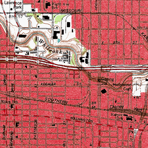 Topographic Map of Morris and Mary Johnson House, TX