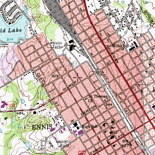 Topographic Map of Morton House, TX
