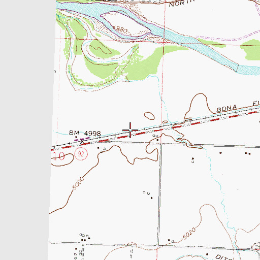 Topographic Map of Bona Fide Ditch, CO