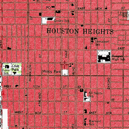 Topographic Map of Miller House, TX