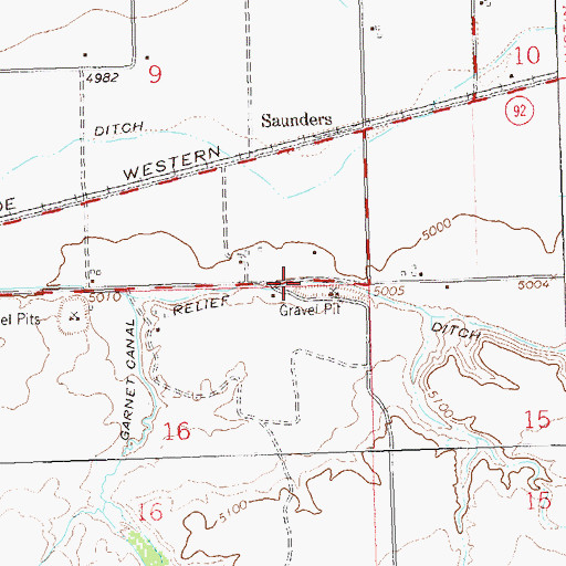 Topographic Map of Relief Ditch, CO