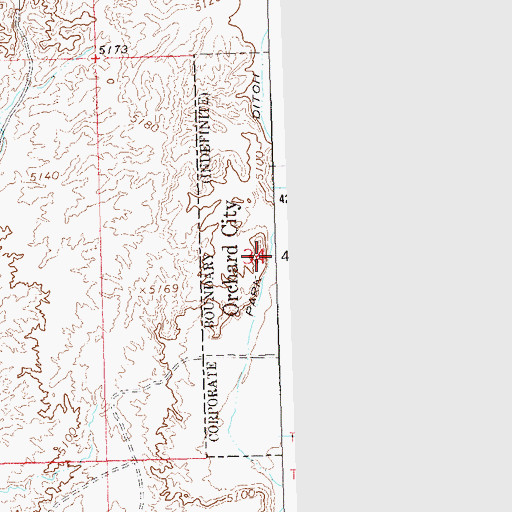 Topographic Map of Park Ditch, CO