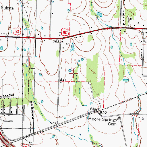 Topographic Map of McCormic-Bishop House, TX