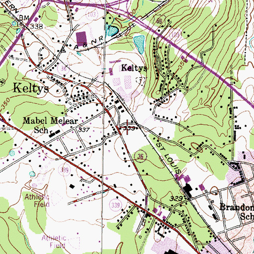 Topographic Map of McGilbert House, TX