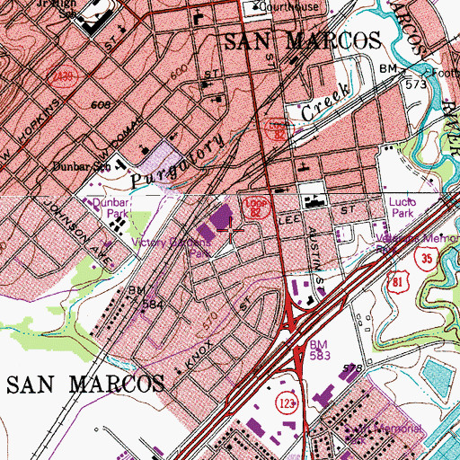 Topographic Map of McKie-Bass Building, TX