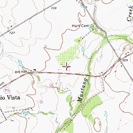 Topographic Map of Meredith Hart House, TX