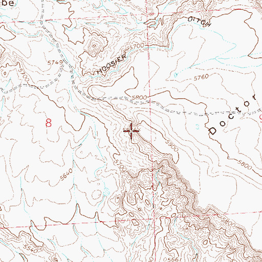 Topographic Map of Doctor Mesa, CO
