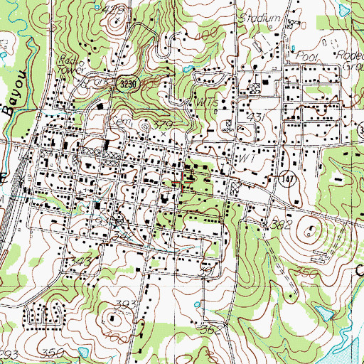 Topographic Map of Matthew Cartwright House, TX