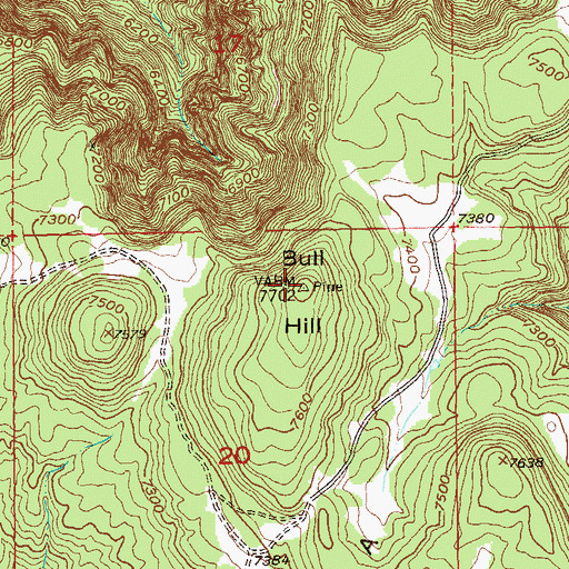 Topographic Map of Tenderfoot Mesa, CO