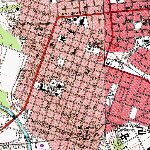 Topographic Map of Magnolia Service Station Number 122, TX