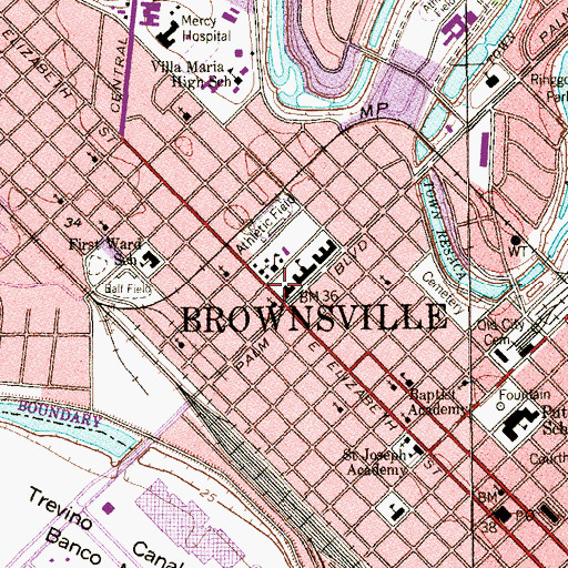 Topographic Map of Manautou House, TX