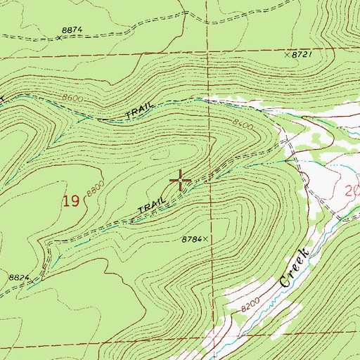 Topographic Map of Basin Trail, CO
