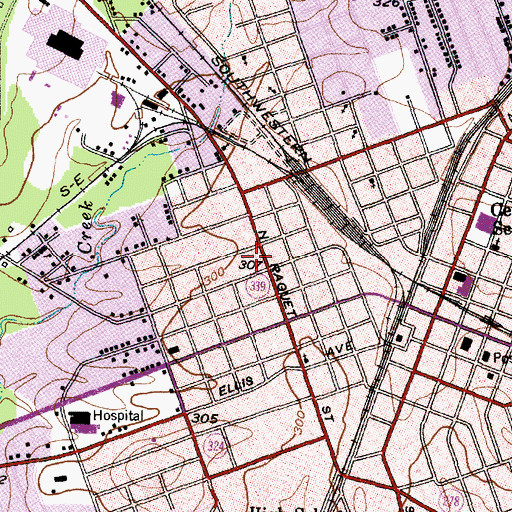 Topographic Map of Marsh-Smith House, TX