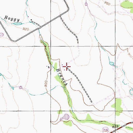 Topographic Map of Martin Larson House, TX
