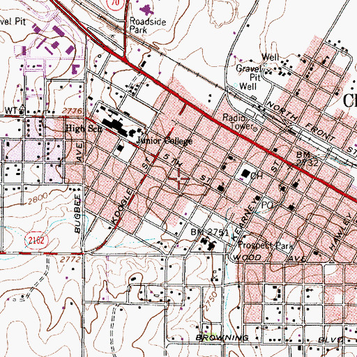 Topographic Map of Martin-Lowe House, TX