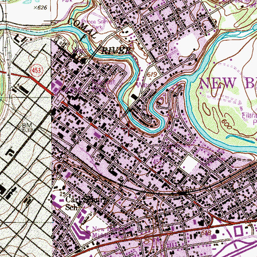 Topographic Map of Lindheimer House, TX