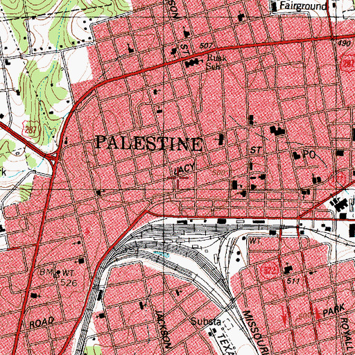Topographic Map of Link House, TX