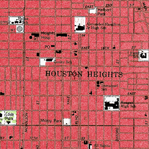 Topographic Map of Love House, TX