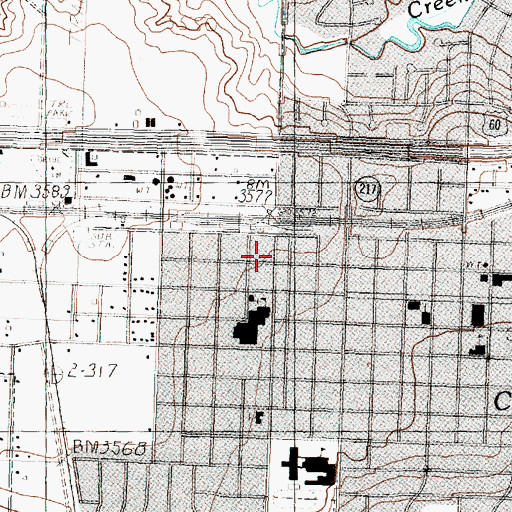 Topographic Map of L T Lester House, TX