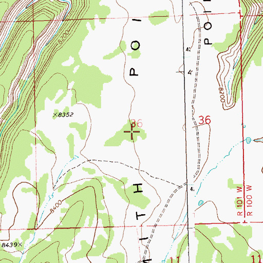 Topographic Map of Smith Point, CO