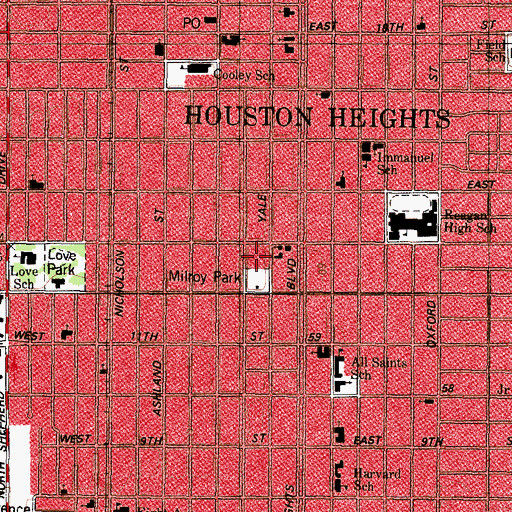 Topographic Map of Lula J Doughty House, TX