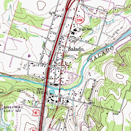 Topographic Map of Levi Tenney House, TX