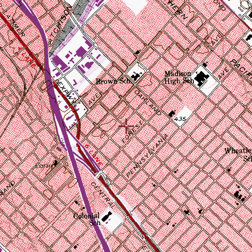 Topographic Map of Levi-Topletz House, TX