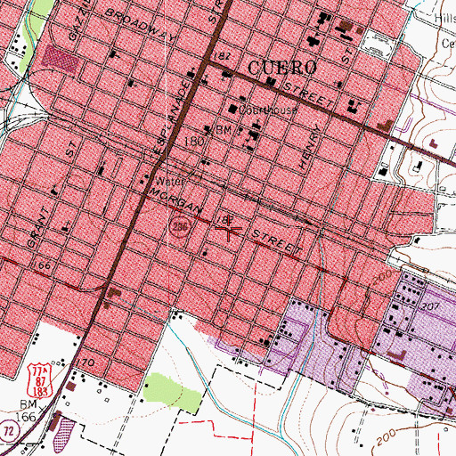 Topographic Map of Keller-Grunder House, TX