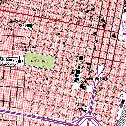 Topographic Map of Kouns-Jackson House, TX