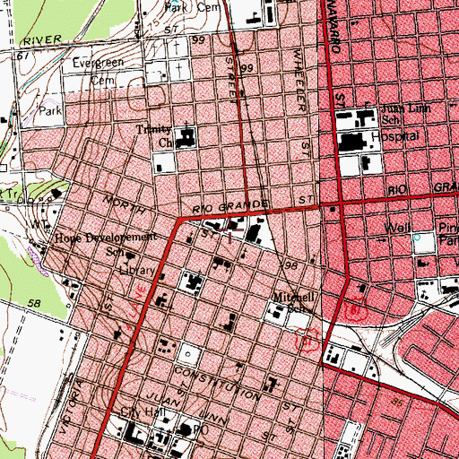 Topographic Map of Krenek House, TX