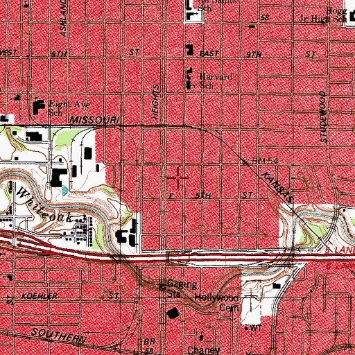 Topographic Map of Joseph Ogle House, TX