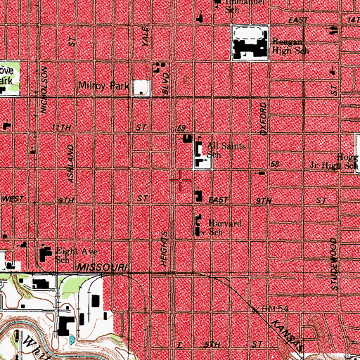 Topographic Map of Judge Robert L Cole House, TX