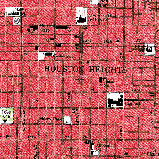 Topographic Map of Keller House, TX