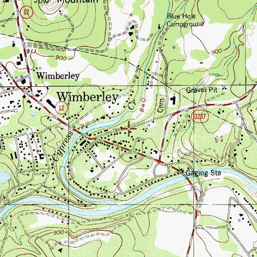 Topographic Map of John R Dobie House, TX