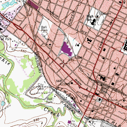 Topographic Map of John Solon House, TX