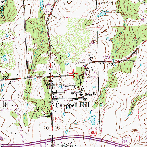 Topographic Map of John Sterling Smith Junior House, TX