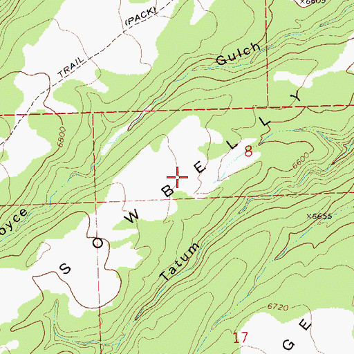 Topographic Map of Sowbelly Ridge, CO