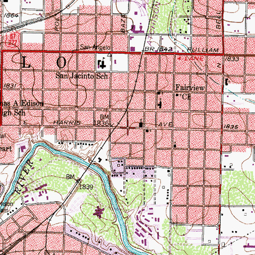 Topographic Map of John Willeke Junior House, TX