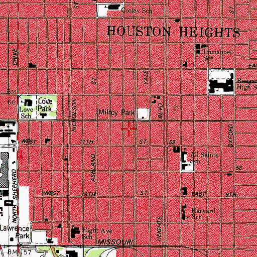 Topographic Map of Jones House, TX