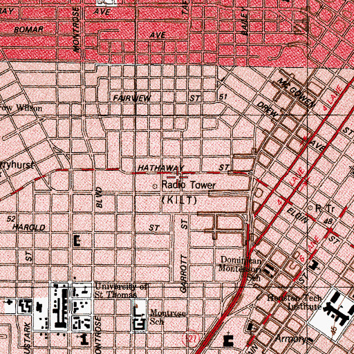 Topographic Map of Jones-Hunt House, TX