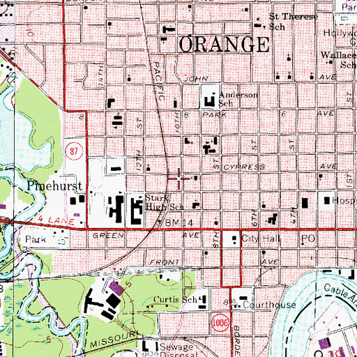 Topographic Map of Joseph and Annie Lucas House, TX