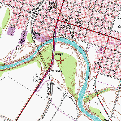 Topographic Map of Joseph Andrew Hamilton House, TX